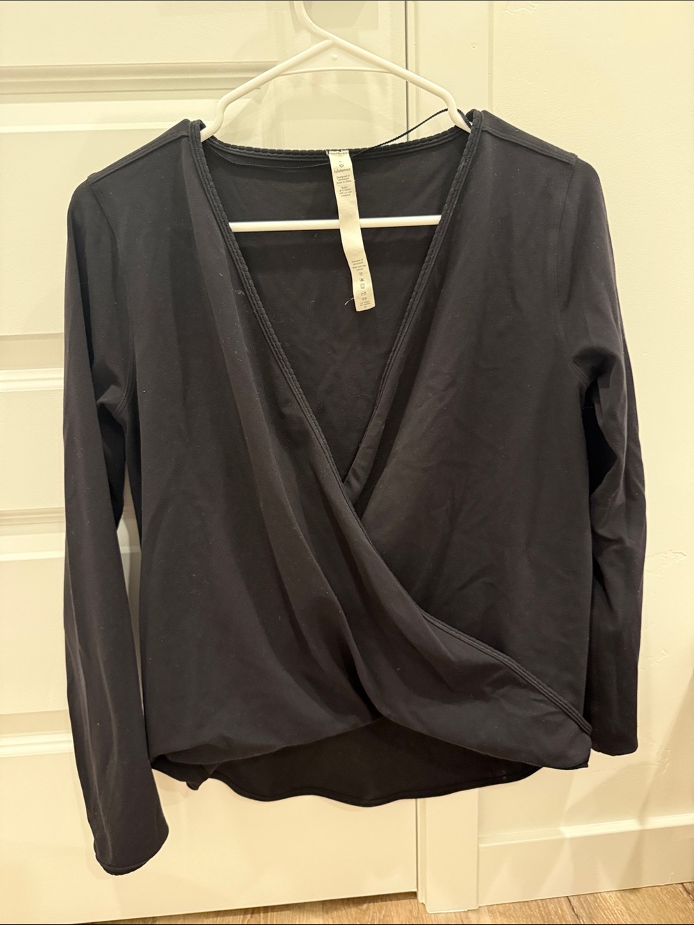 lululemon athletica Black Long-Sleeve Wrap Top